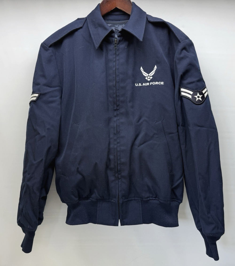 USAF US AIR FORCE Jacket Man's Lightweight w/ Removealble Liner Navy 40 Short